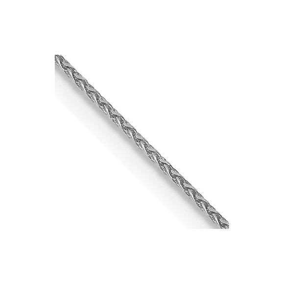 14k White Gold 20 inch .85mm Diamond-cut Spiga Lobster Clasp Chain
